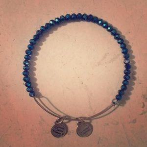 Alex and Ani blue and silver bracelet